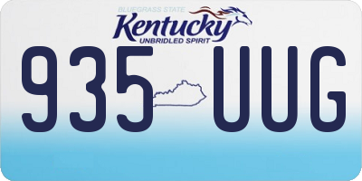 KY license plate 935UUG