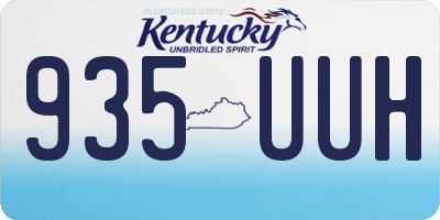 KY license plate 935UUH