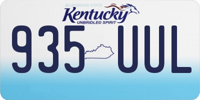 KY license plate 935UUL