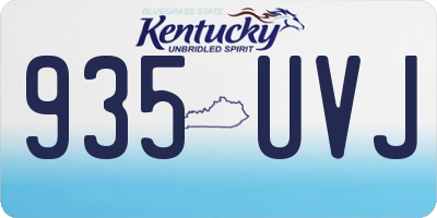 KY license plate 935UVJ