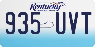 KY license plate 935UVT