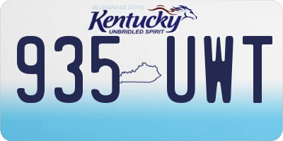 KY license plate 935UWT