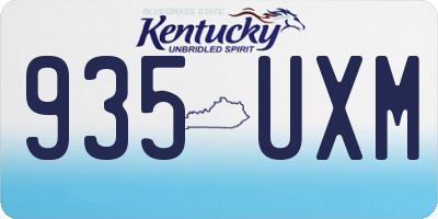 KY license plate 935UXM