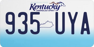 KY license plate 935UYA