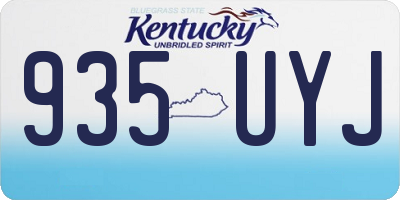 KY license plate 935UYJ