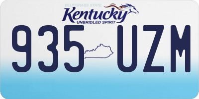 KY license plate 935UZM