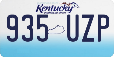 KY license plate 935UZP