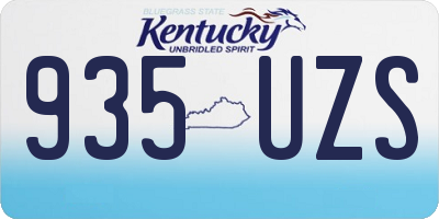KY license plate 935UZS