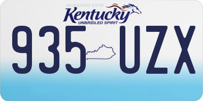 KY license plate 935UZX