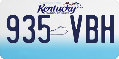 KY license plate 935VBH