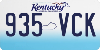 KY license plate 935VCK