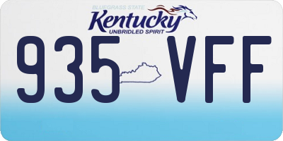KY license plate 935VFF