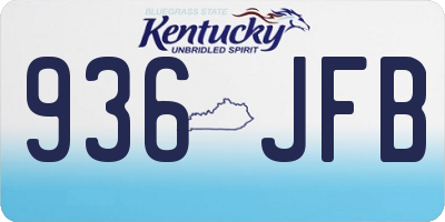 KY license plate 936JFB
