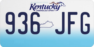 KY license plate 936JFG