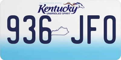 KY license plate 936JFO