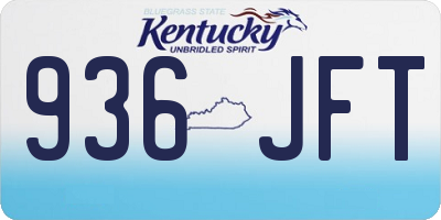 KY license plate 936JFT