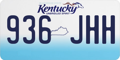 KY license plate 936JHH