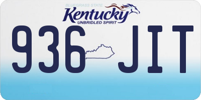 KY license plate 936JIT