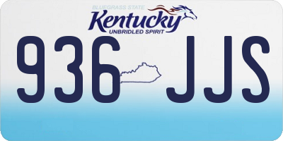 KY license plate 936JJS