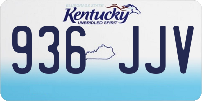 KY license plate 936JJV