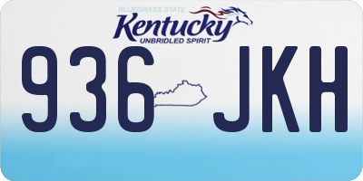 KY license plate 936JKH