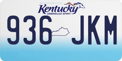 KY license plate 936JKM