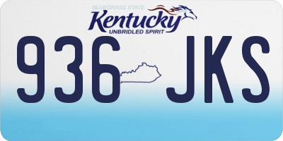 KY license plate 936JKS