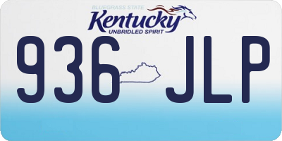 KY license plate 936JLP