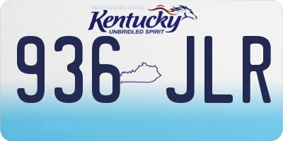 KY license plate 936JLR