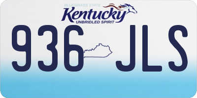 KY license plate 936JLS