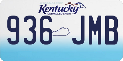 KY license plate 936JMB