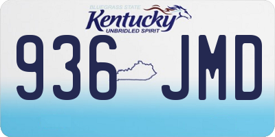 KY license plate 936JMD