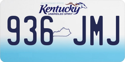KY license plate 936JMJ