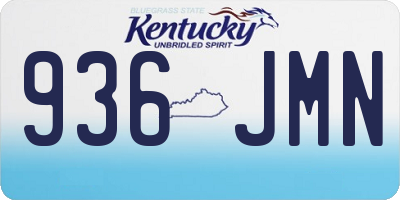 KY license plate 936JMN