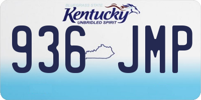 KY license plate 936JMP
