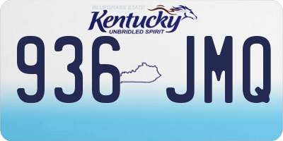 KY license plate 936JMQ