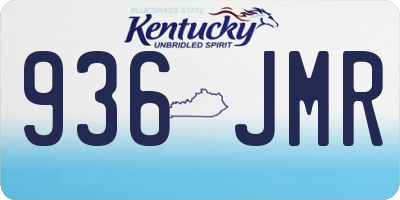 KY license plate 936JMR