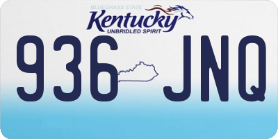 KY license plate 936JNQ