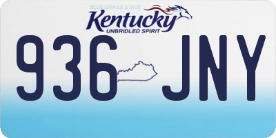 KY license plate 936JNY