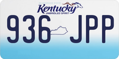 KY license plate 936JPP
