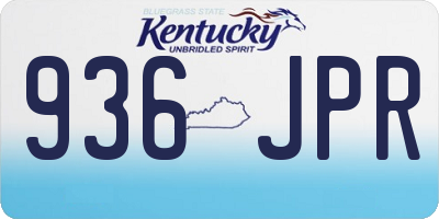 KY license plate 936JPR