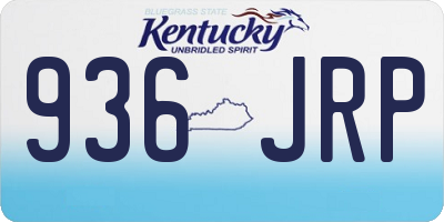 KY license plate 936JRP