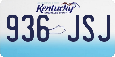 KY license plate 936JSJ