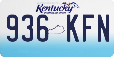 KY license plate 936KFN