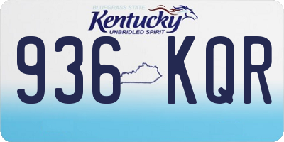 KY license plate 936KQR