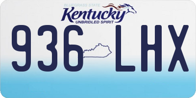 KY license plate 936LHX