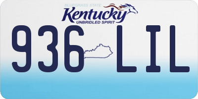 KY license plate 936LIL