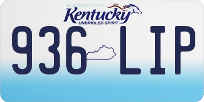 KY license plate 936LIP