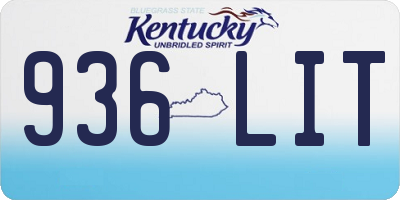 KY license plate 936LIT