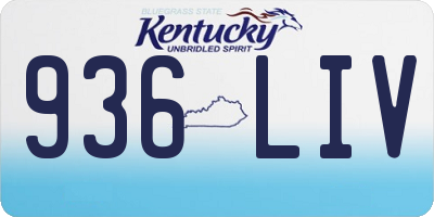 KY license plate 936LIV
